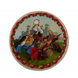 Панно круглое «Казаки»